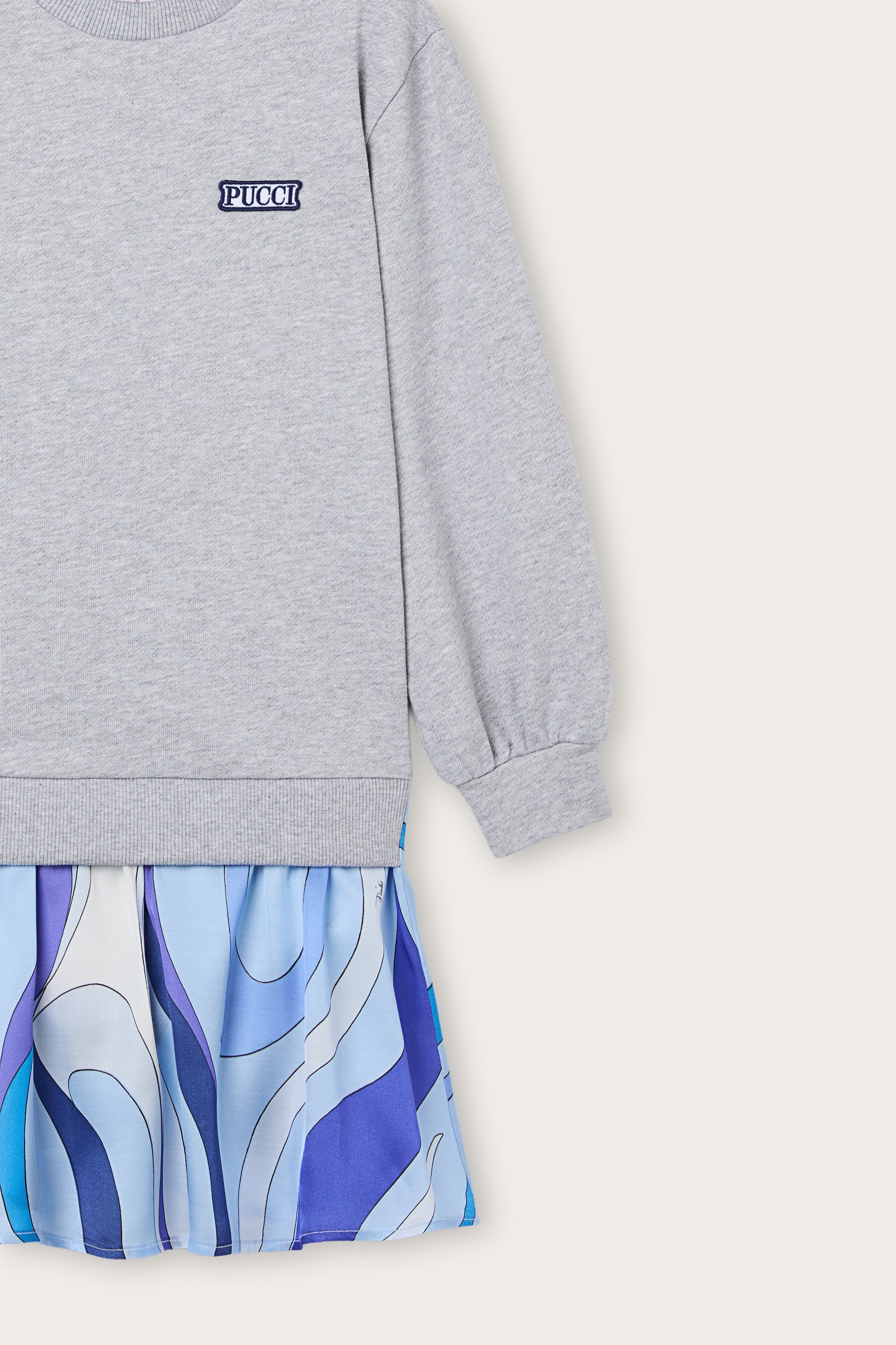 Emilio Pucci Dresses robe sweat grigio jersey bio