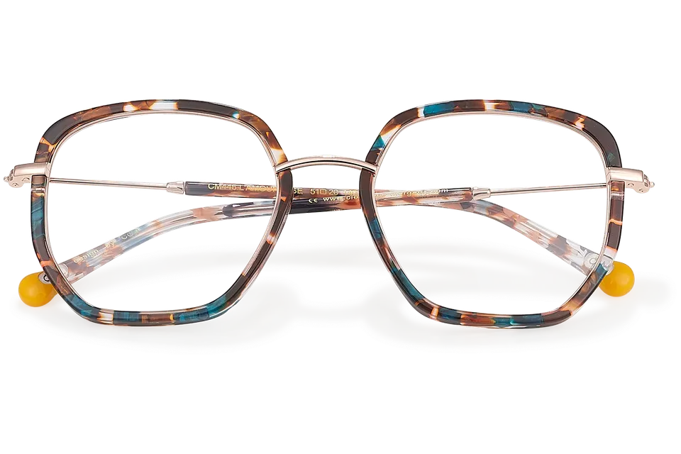 Clémence & Margaux L'Amoureuse lunettes de vue hexagonale Ecaille & Doré