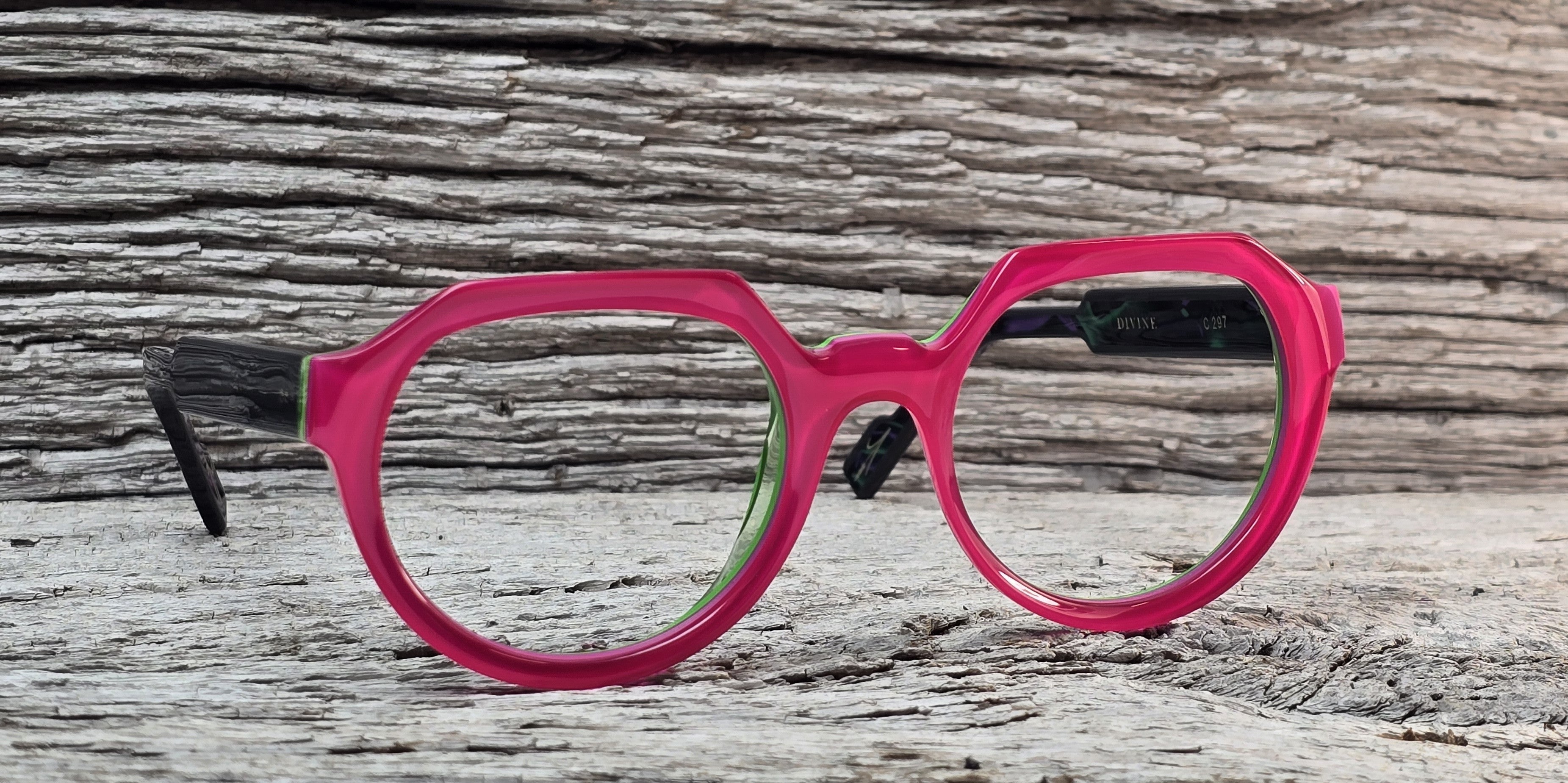 Xavier Derome Divine C296 lunettes de vue fuchsia rondes
