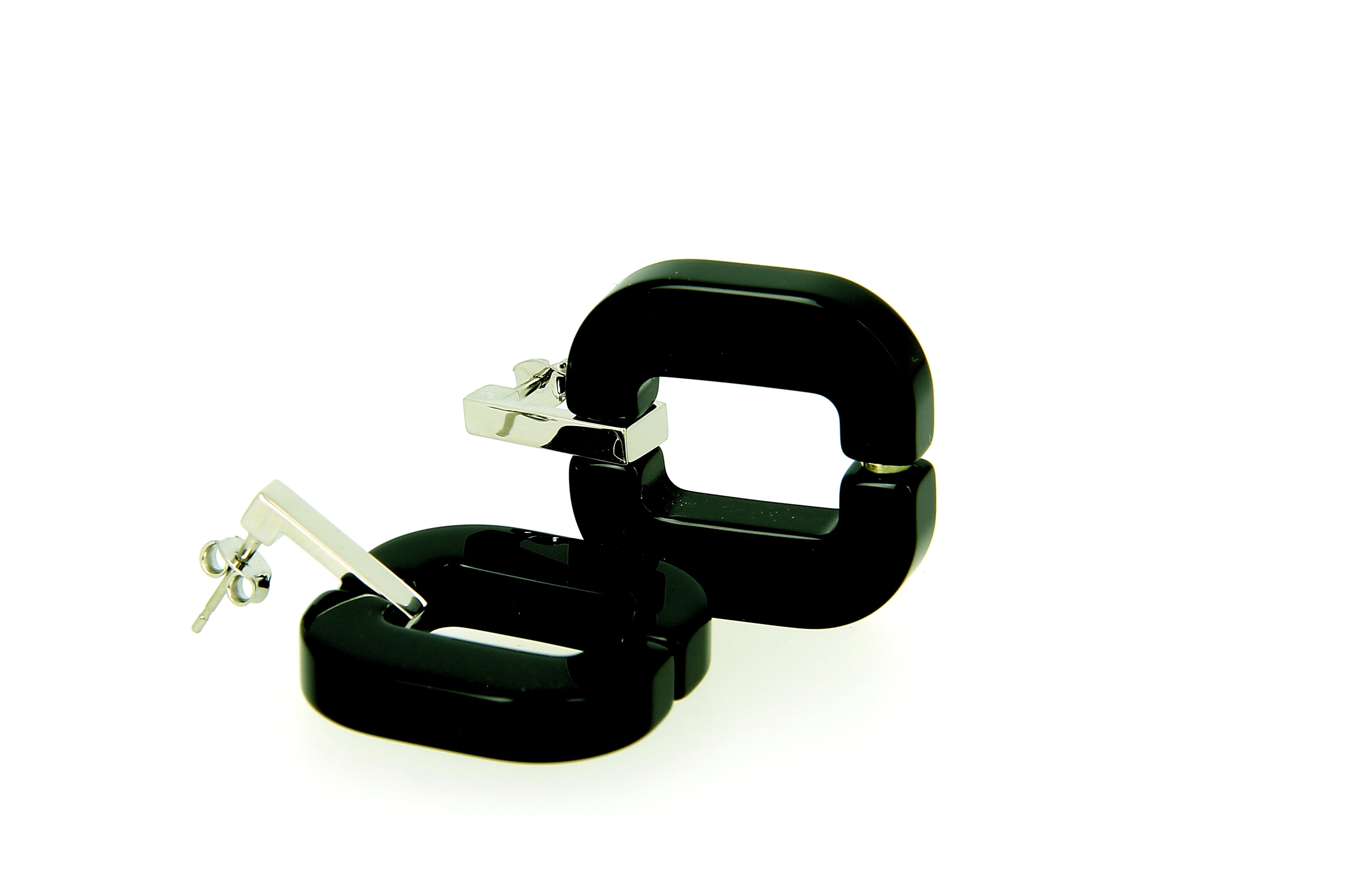 Xavier Derome BO 01 C08 boucles d'oreilles acétate percées