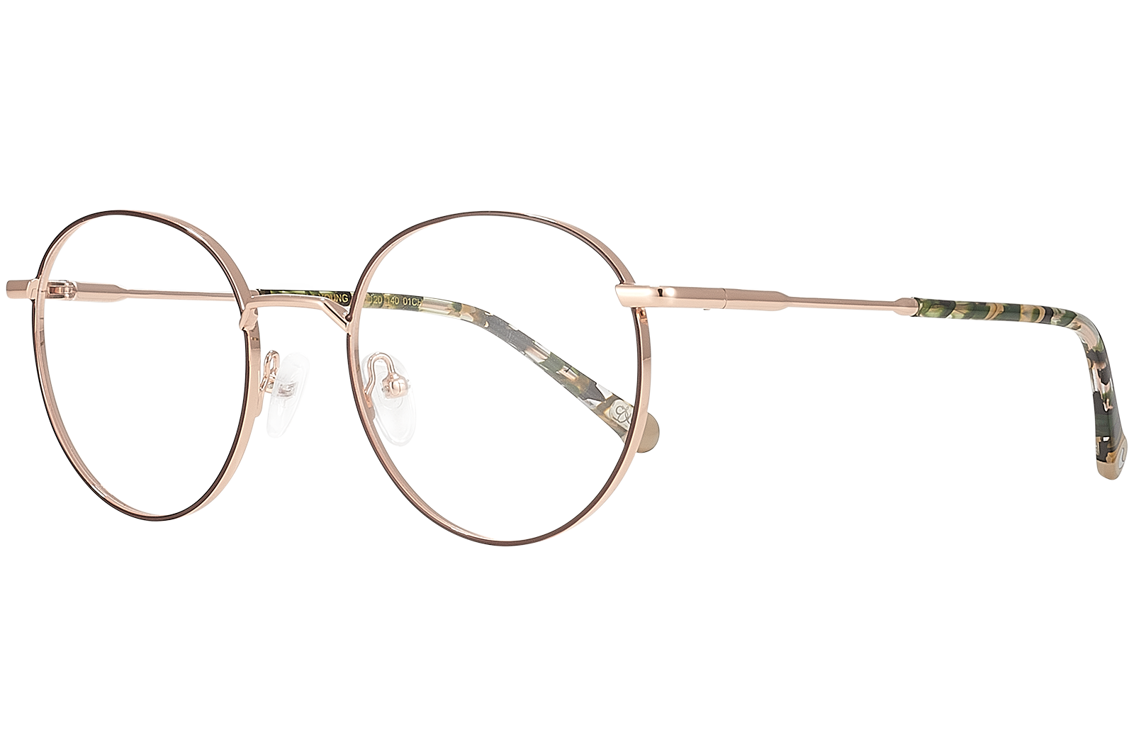 Clémence & Margaux La Young lunettes de vue effet python doré