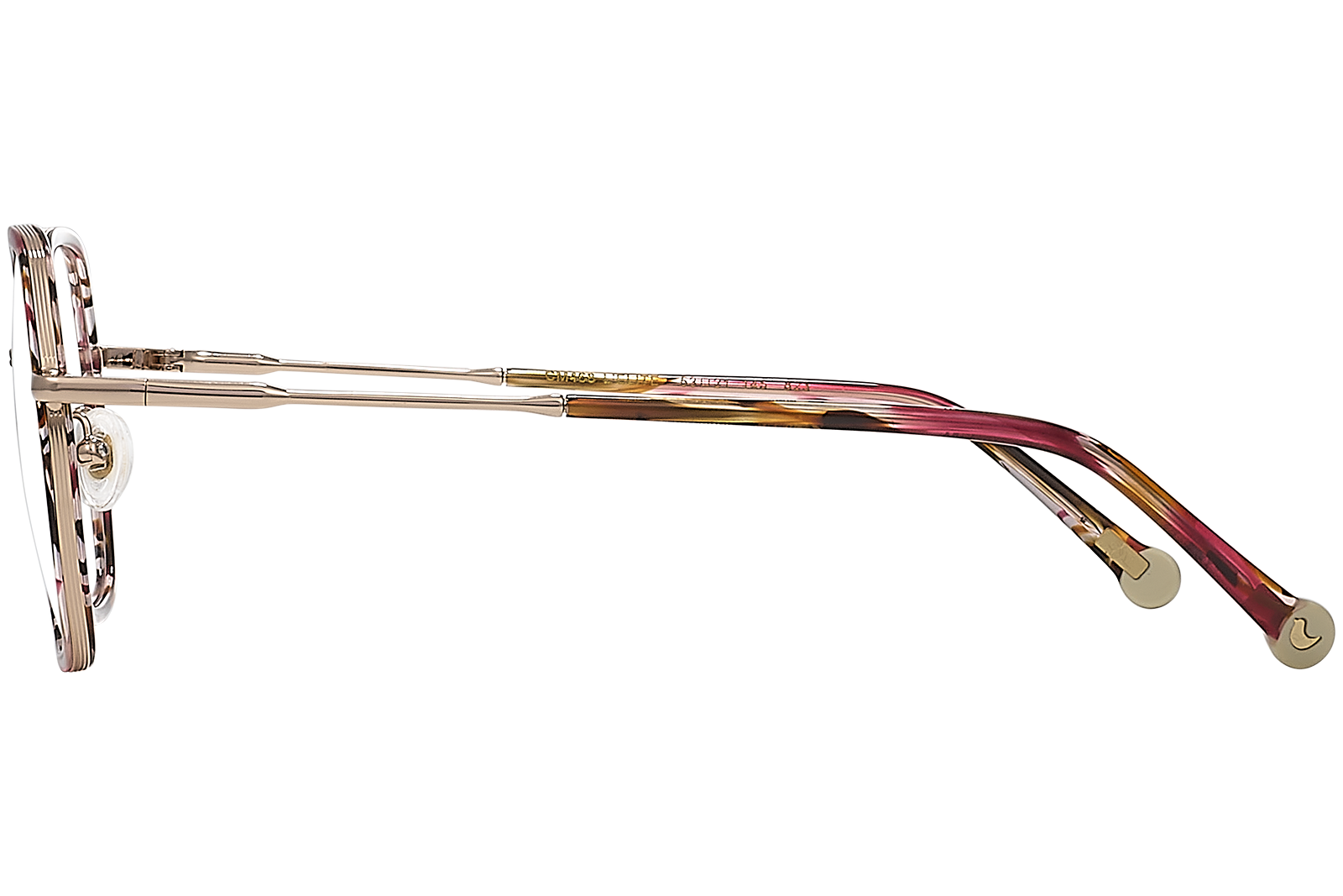Clémence & Margaux L'Elite lunettes de vue marbré rose brun hexagonale