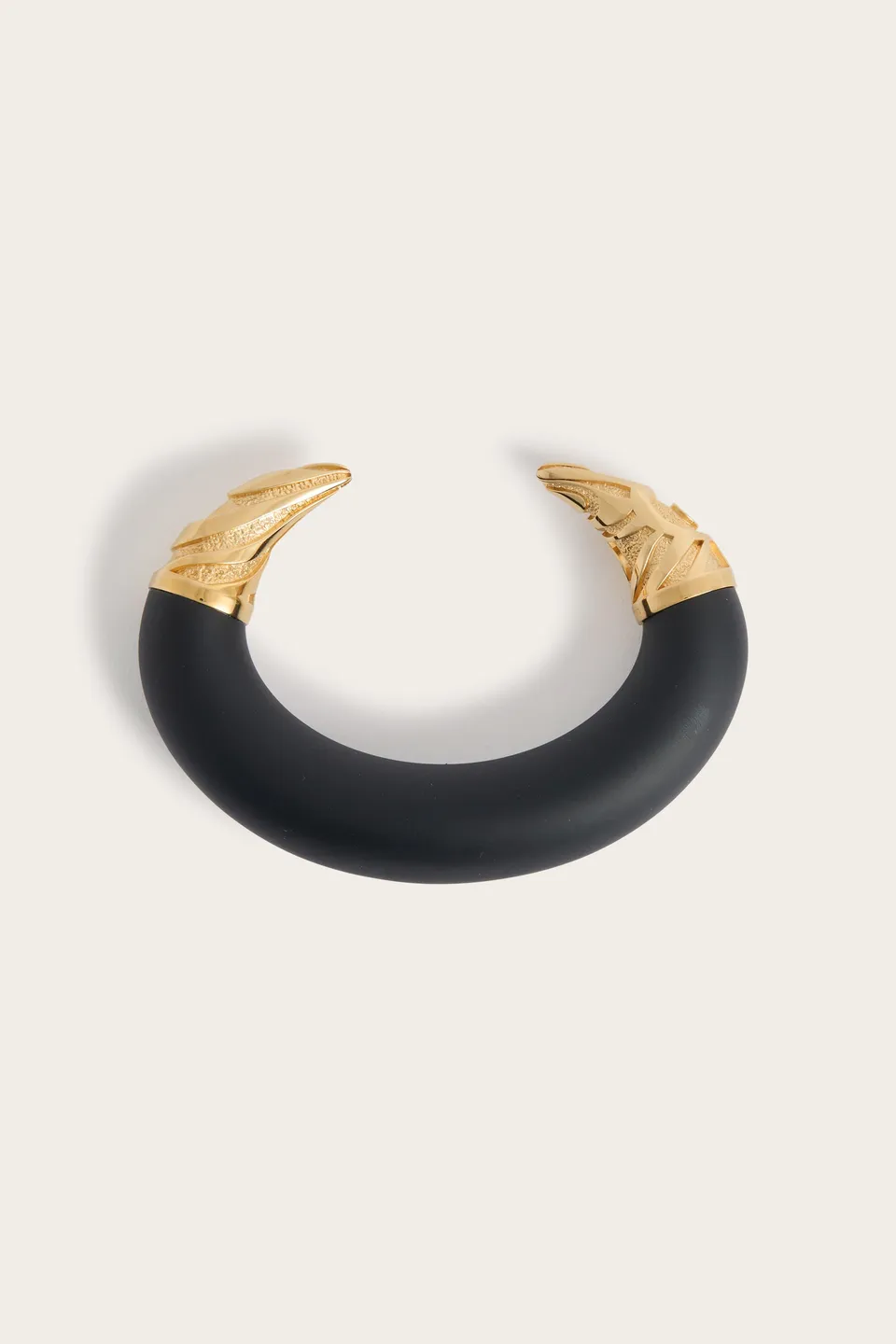 Emilio Pucci Corno bracelet rigide or noir