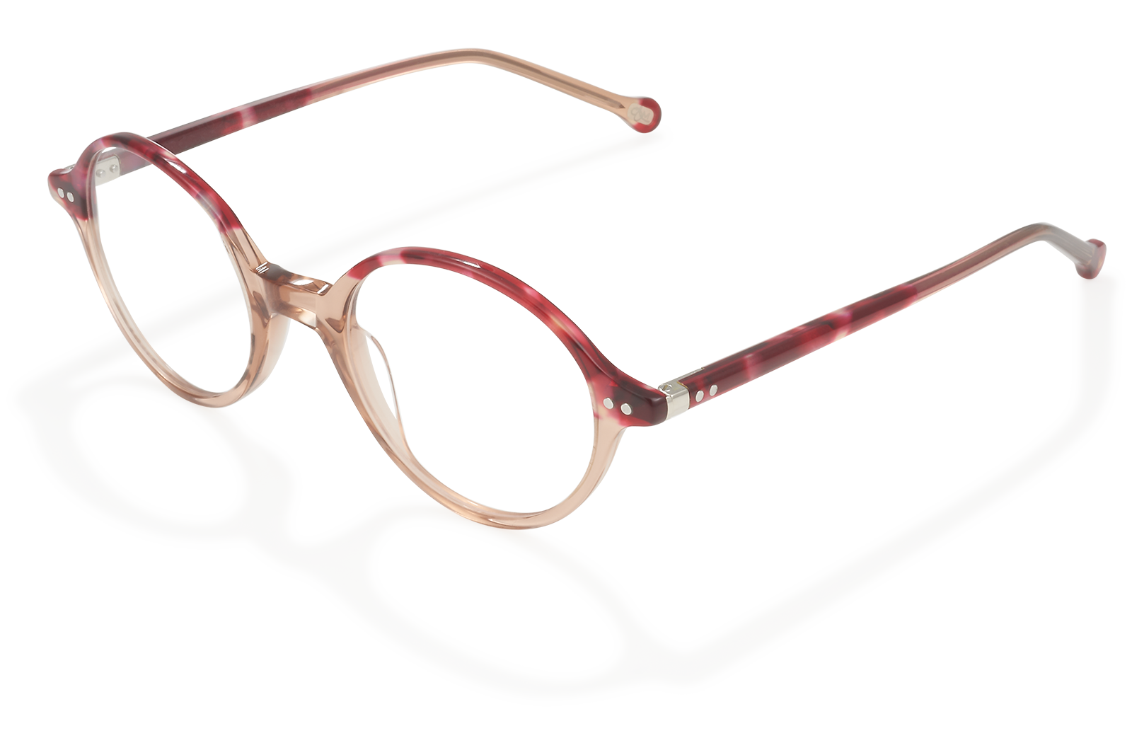 Clémence & Margaux L'Irrésistible lunettes de vue ronde Rose & Rouge