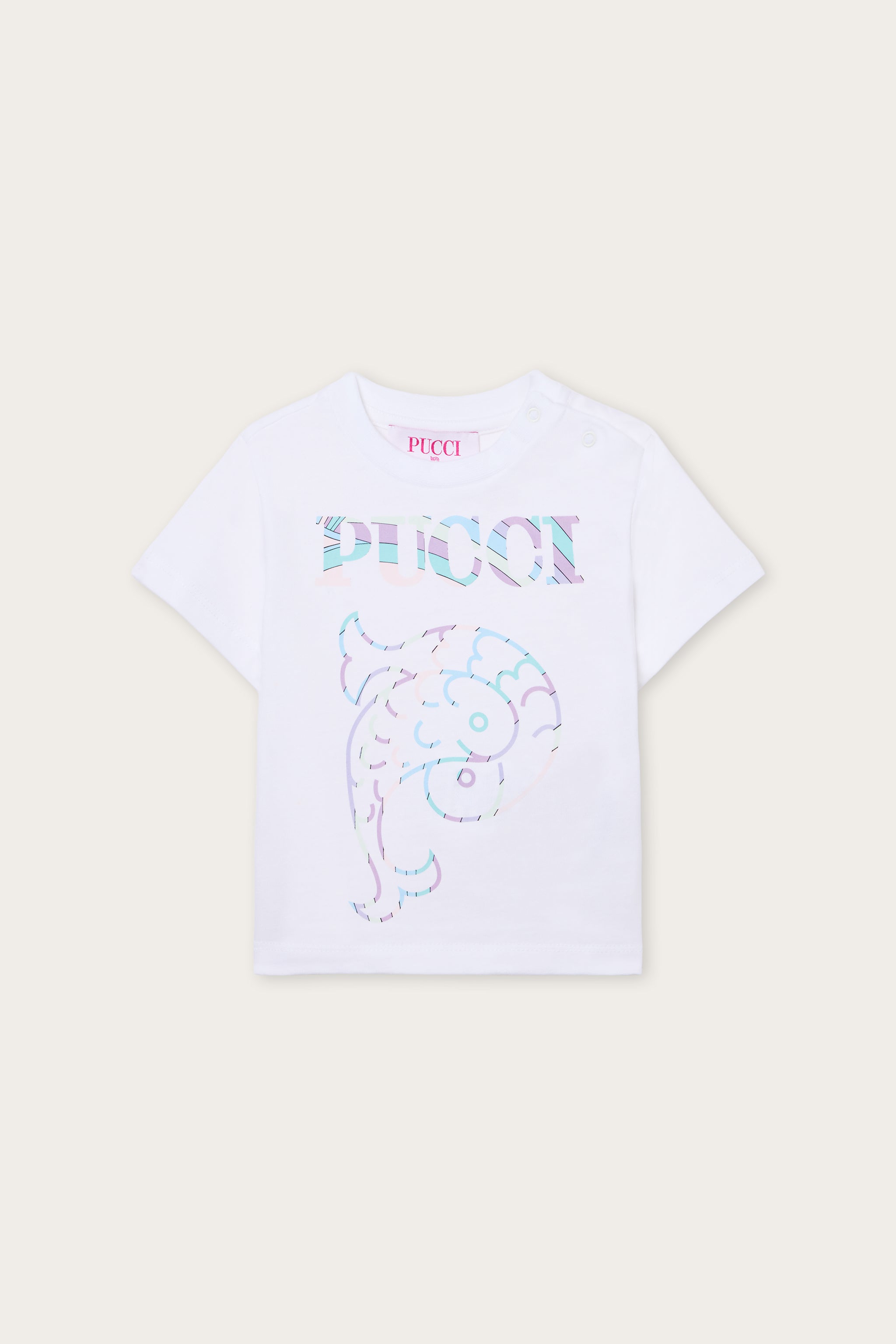 Emilio Pucci T-shirt bébé coton bio blanc