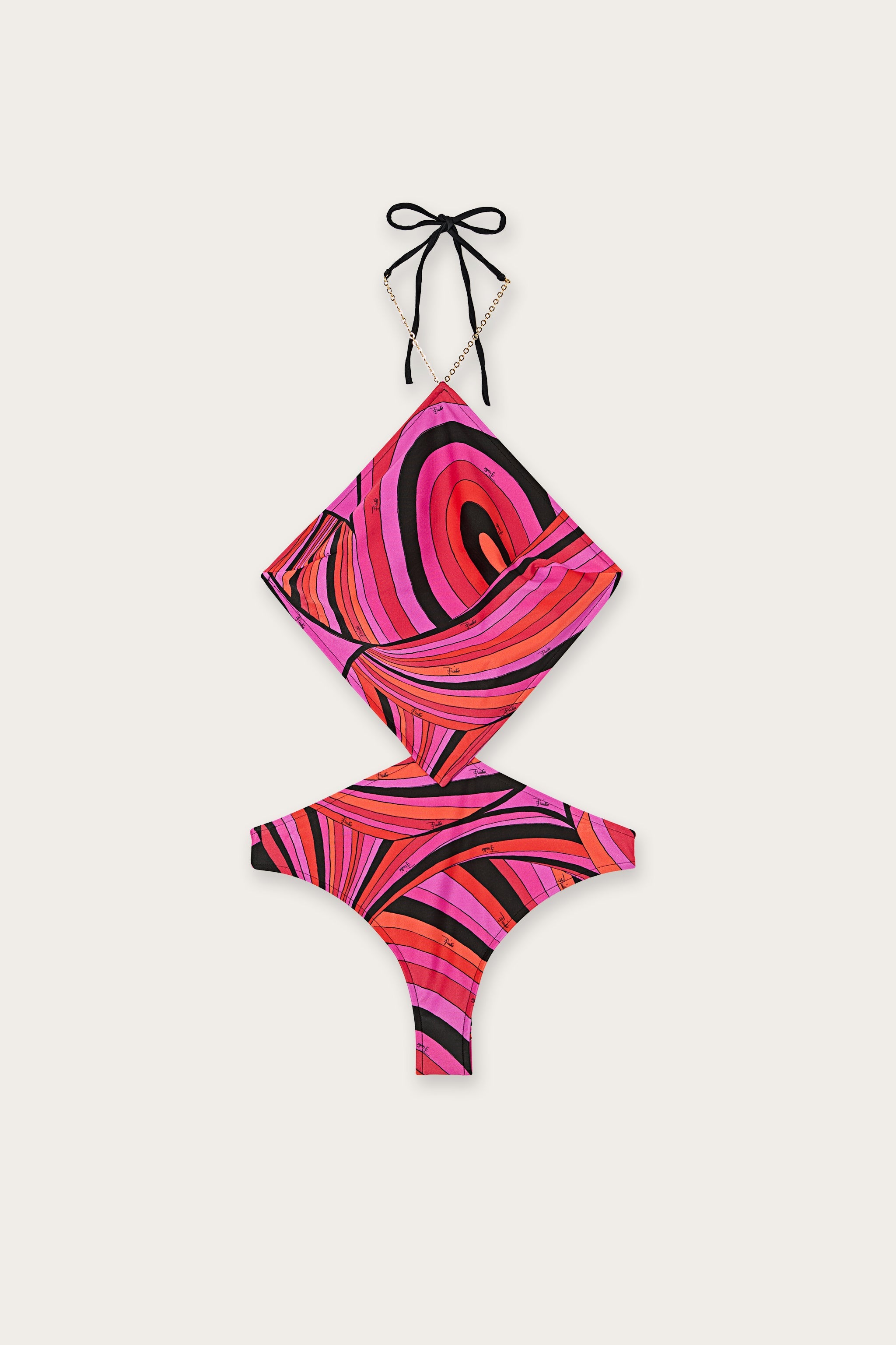 Emilio Pucci Trikini lycra fuchsia noir Iride