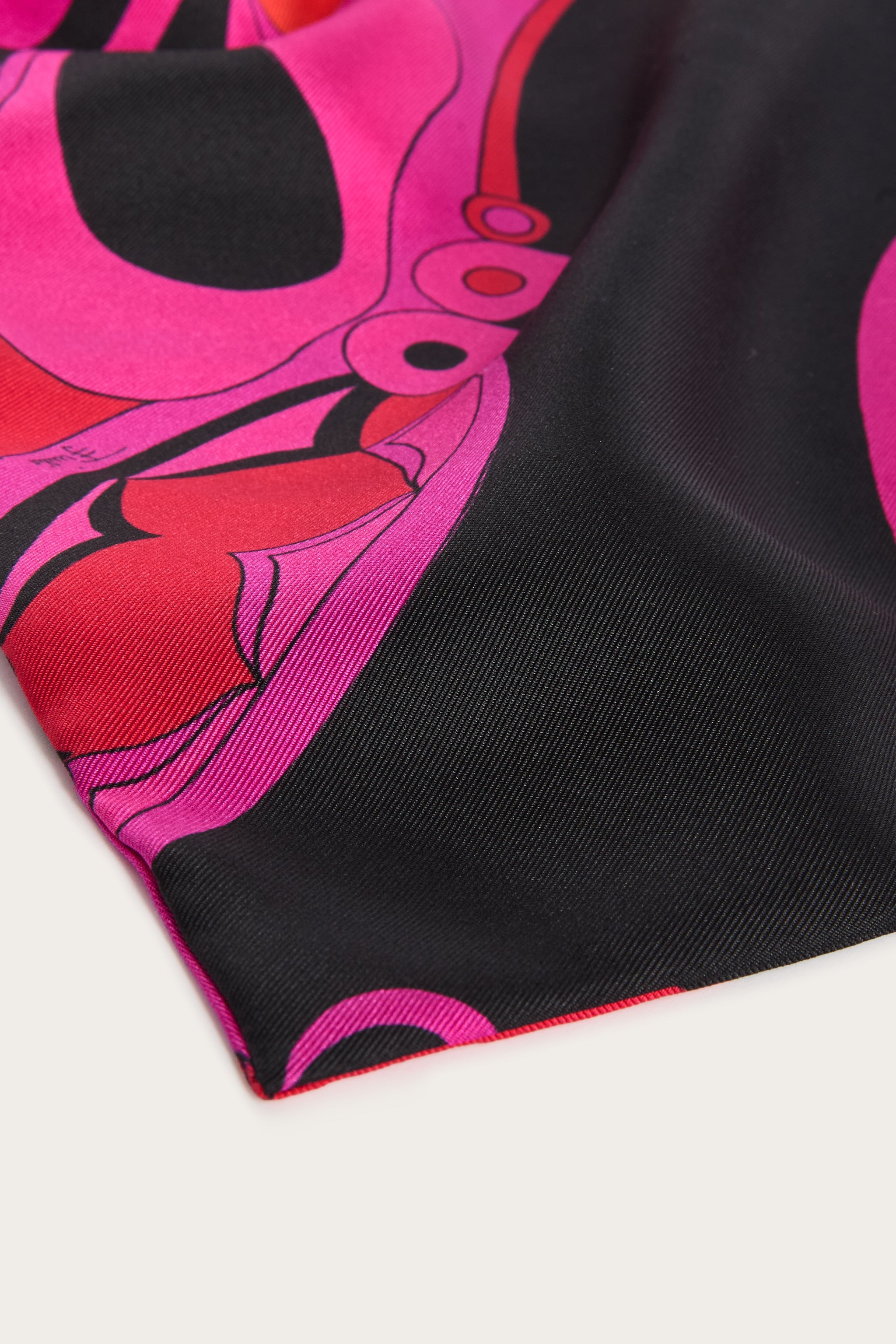 Emilio Pucci Orchidee 6HGF216H731026 Bandana Soie Fuchsia/Noir
