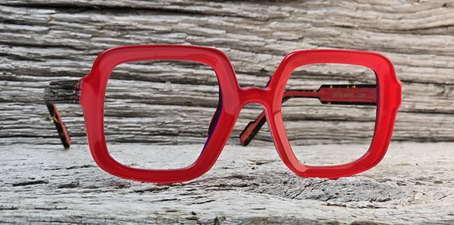 Xavier Derome Mont Rose C299 monture rouge acétate