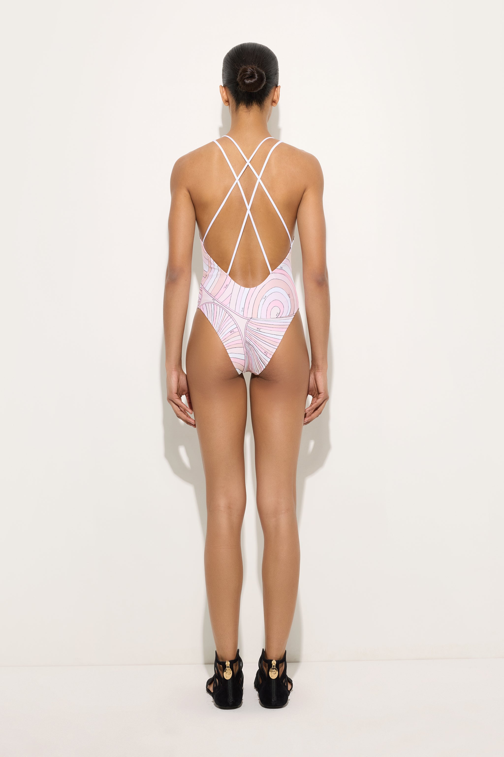 Emilio Pucci Iride maillot 1 pièce rose/nude lycra