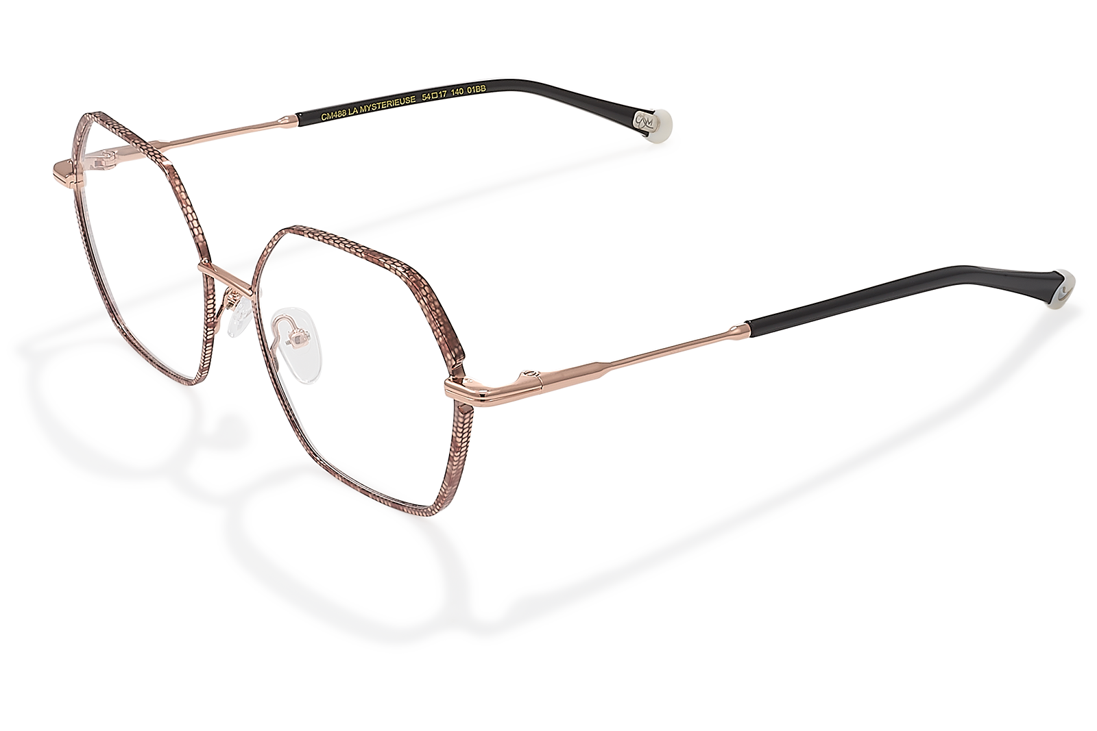 Clémence & Margaux La Mystérieuse lunettes de vue hexagonale doré bleu