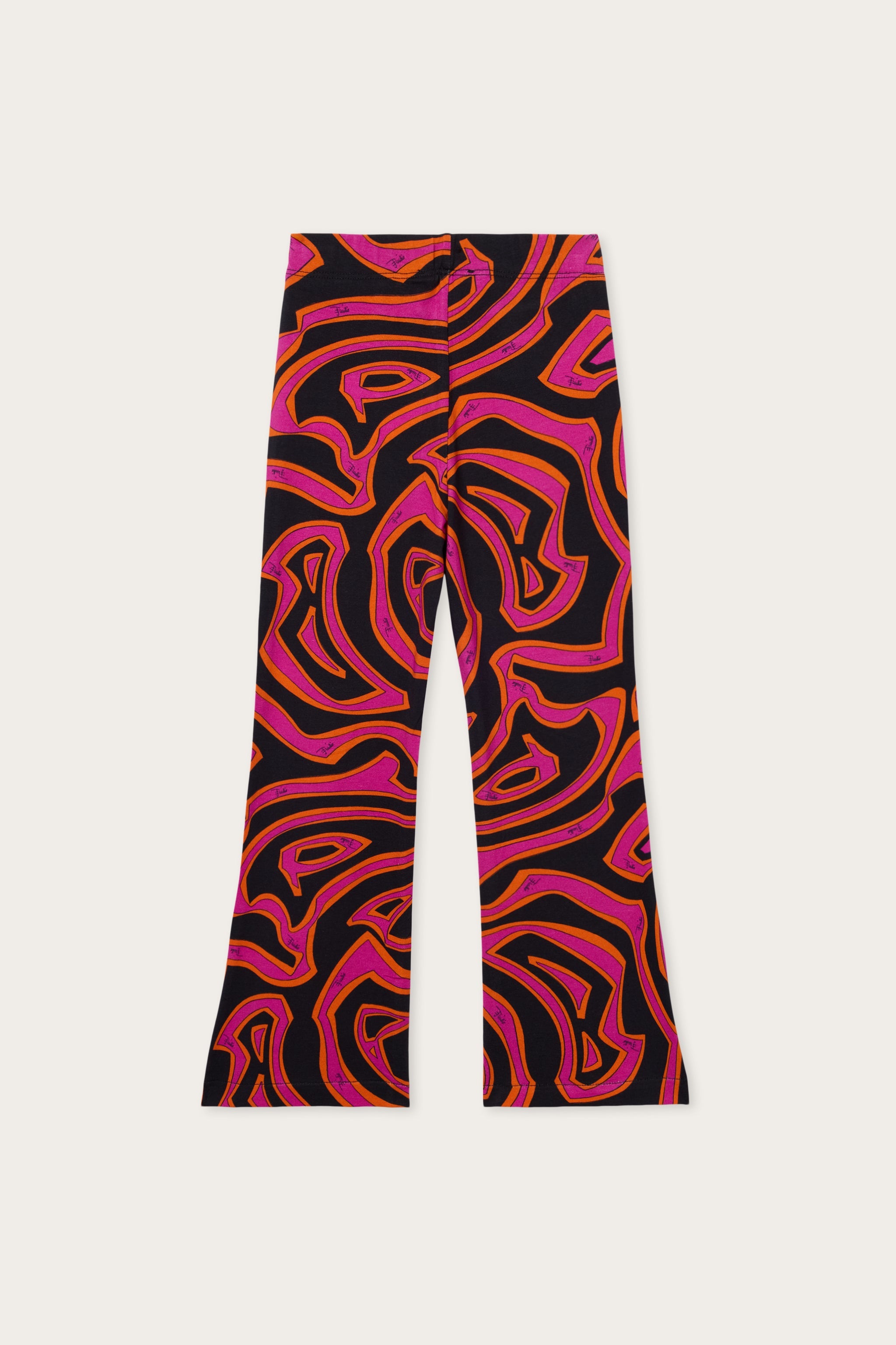 Emilio Pucci Labirinto leggings noir fuchsia 8Y coton
