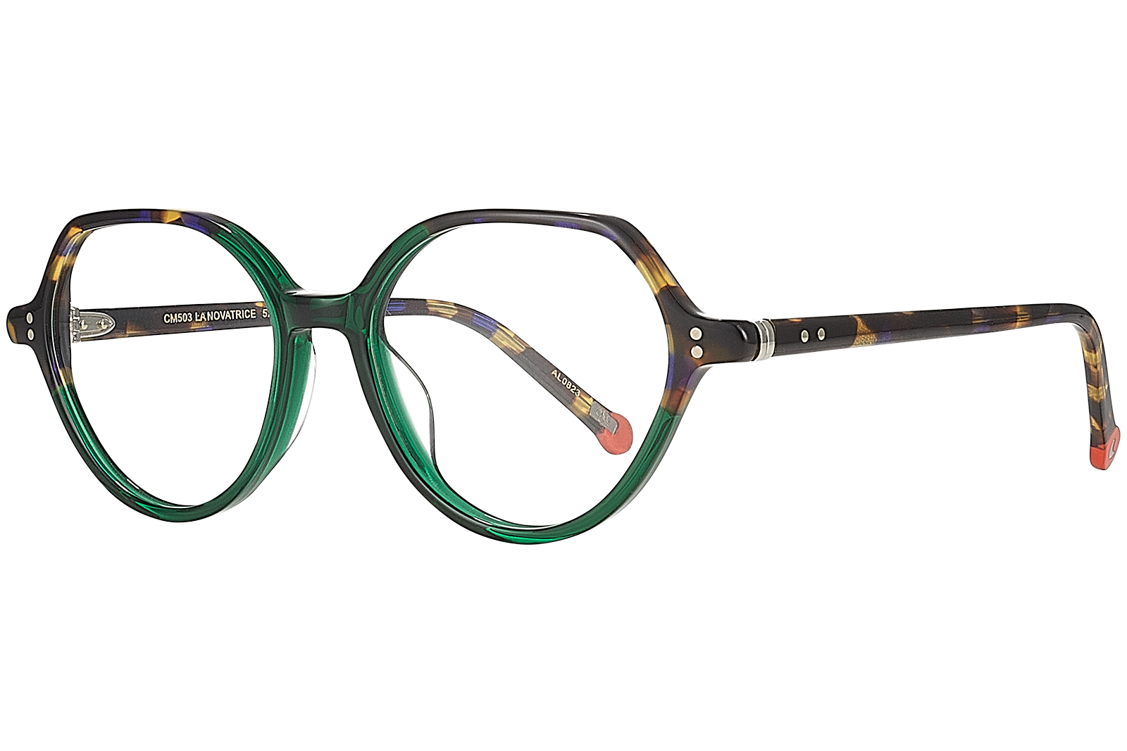 Clémence & Margaux La Novatrice lunettes de vue tonneau noir écaille