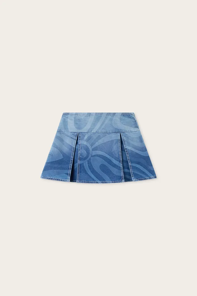 Emilio Pucci Skirts Jupe Denim Marmo Bleu Clair 40
