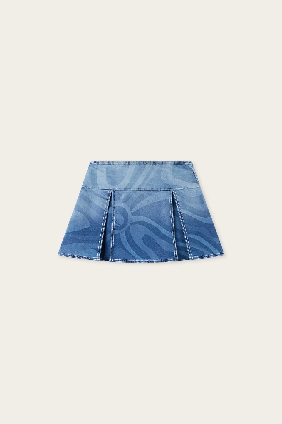 Emilio Pucci Skirts Jupe Denim Marmo Bleu Clair 40
