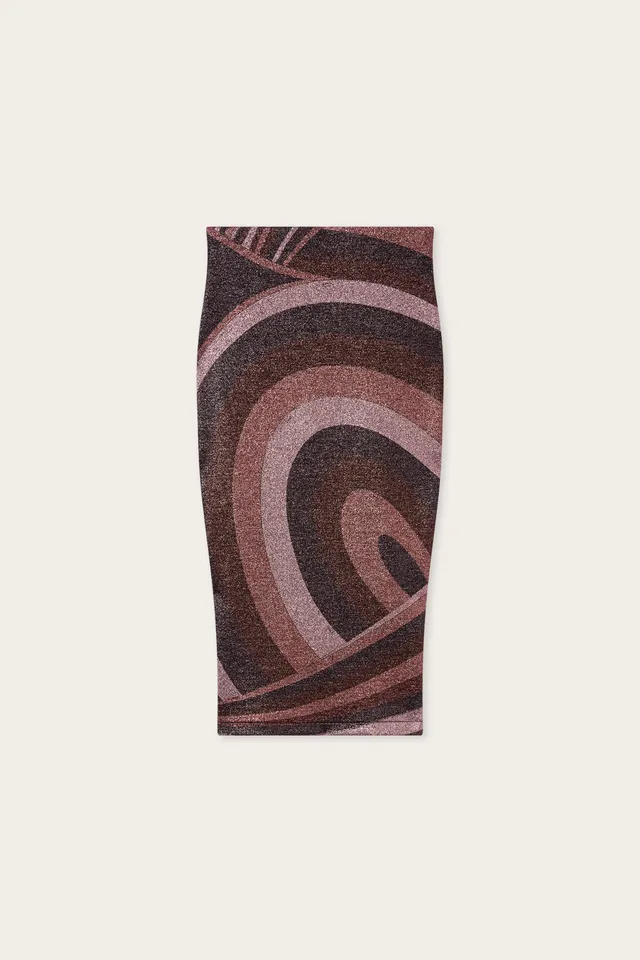 Emilio Pucci Skirts 6UJV106U867011 jupe lurex bordeaux