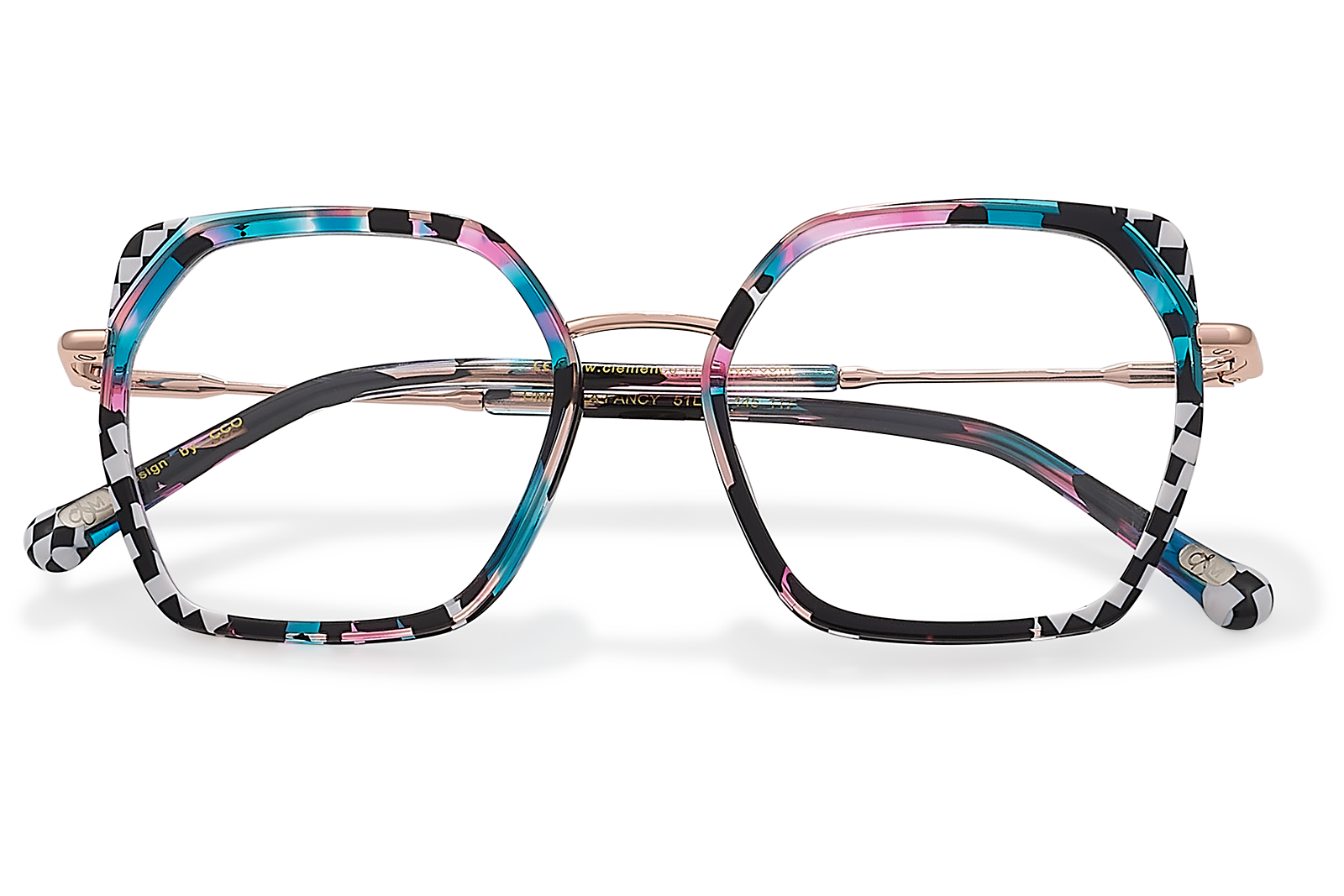 Clémence & Margaux La Fancy lunettes de vue Bordeaux hexagonal