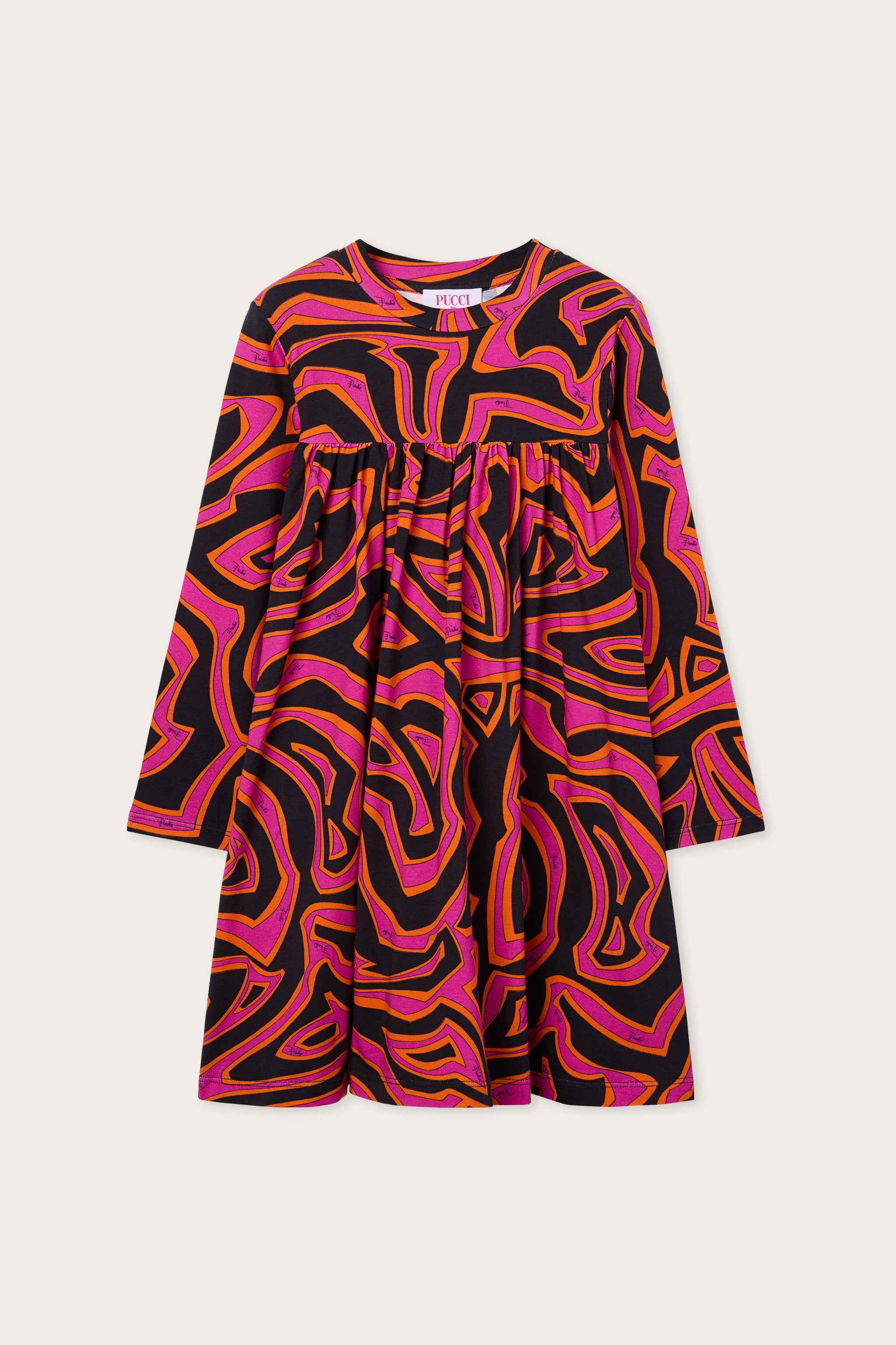 Emilio Pucci Robe Labirinto Noir coton fille
