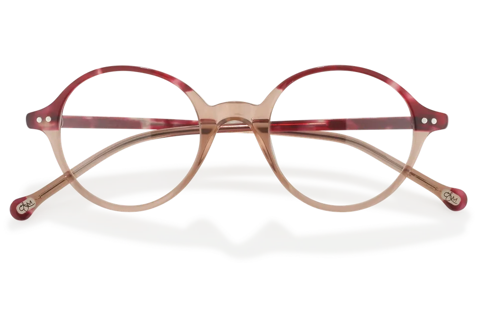 Clémence & Margaux L'Irrésistible lunettes de vue ronde Rose & Rouge
