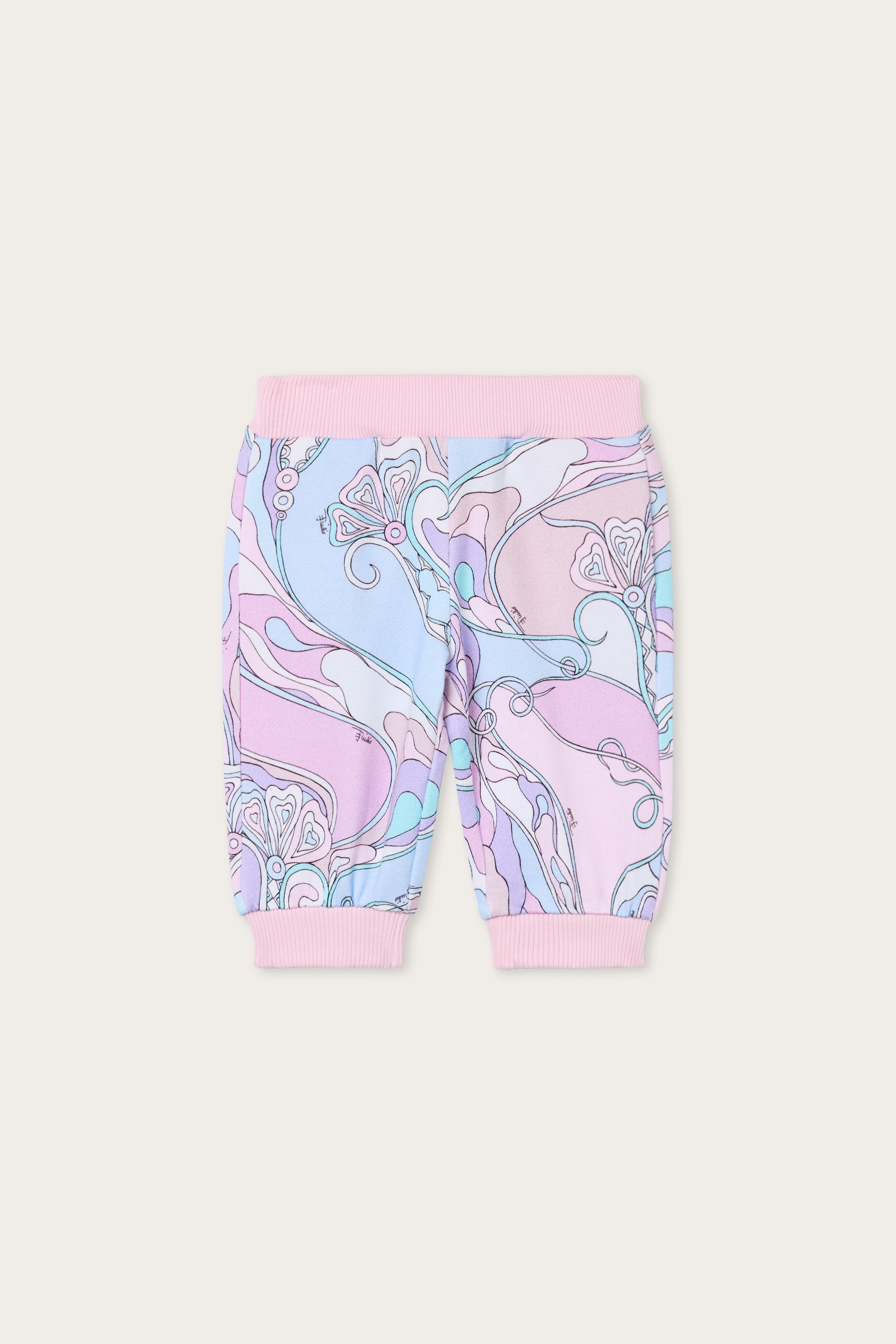 Emilio Pucci Pants joggers bébé rose coton