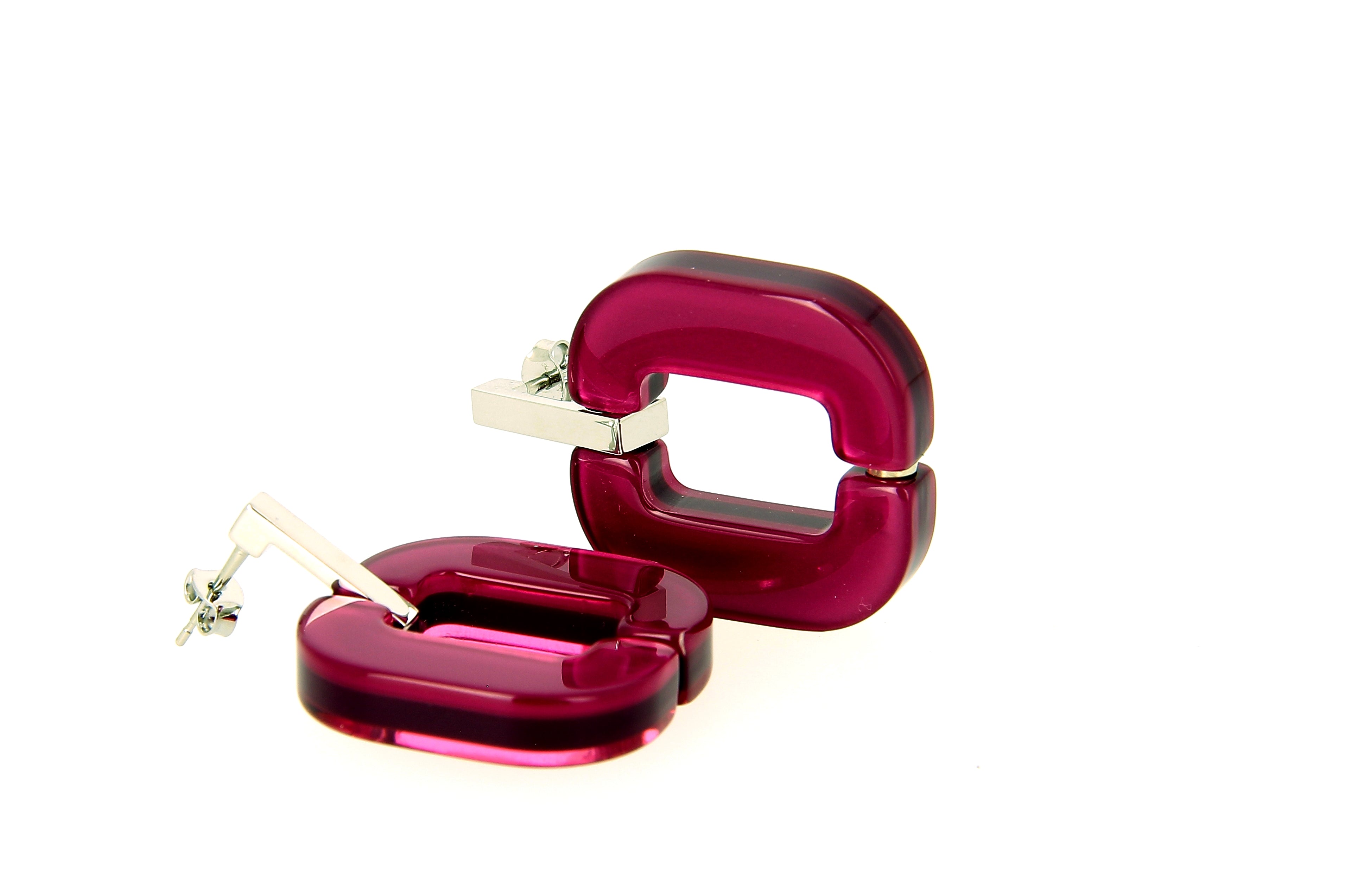 Xavier Derome BO 01 C262 boucles d’oreilles acétate percées
