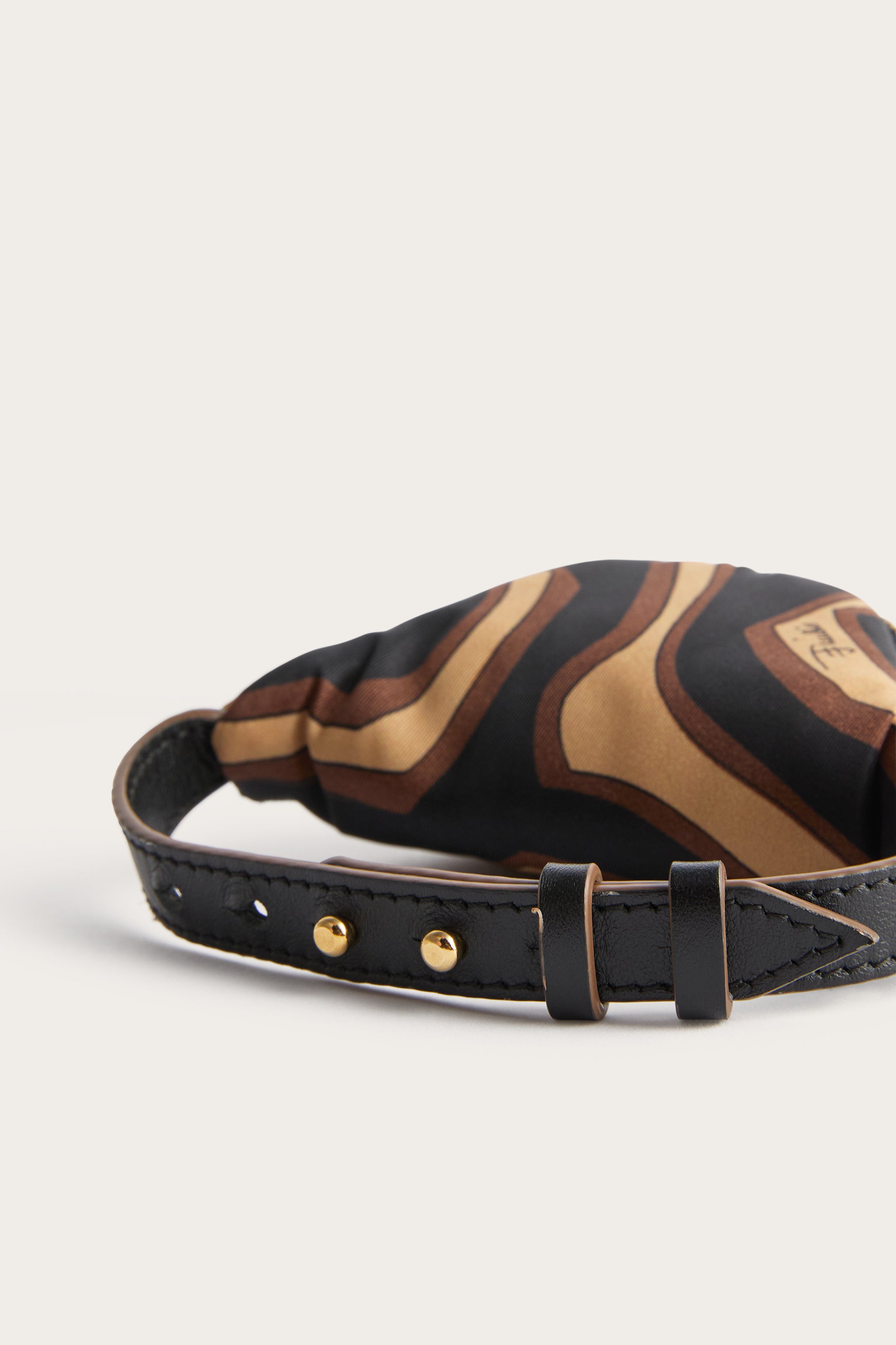 Emilio Pucci Yummy porte-monnaie nylon noir or labyrinthe