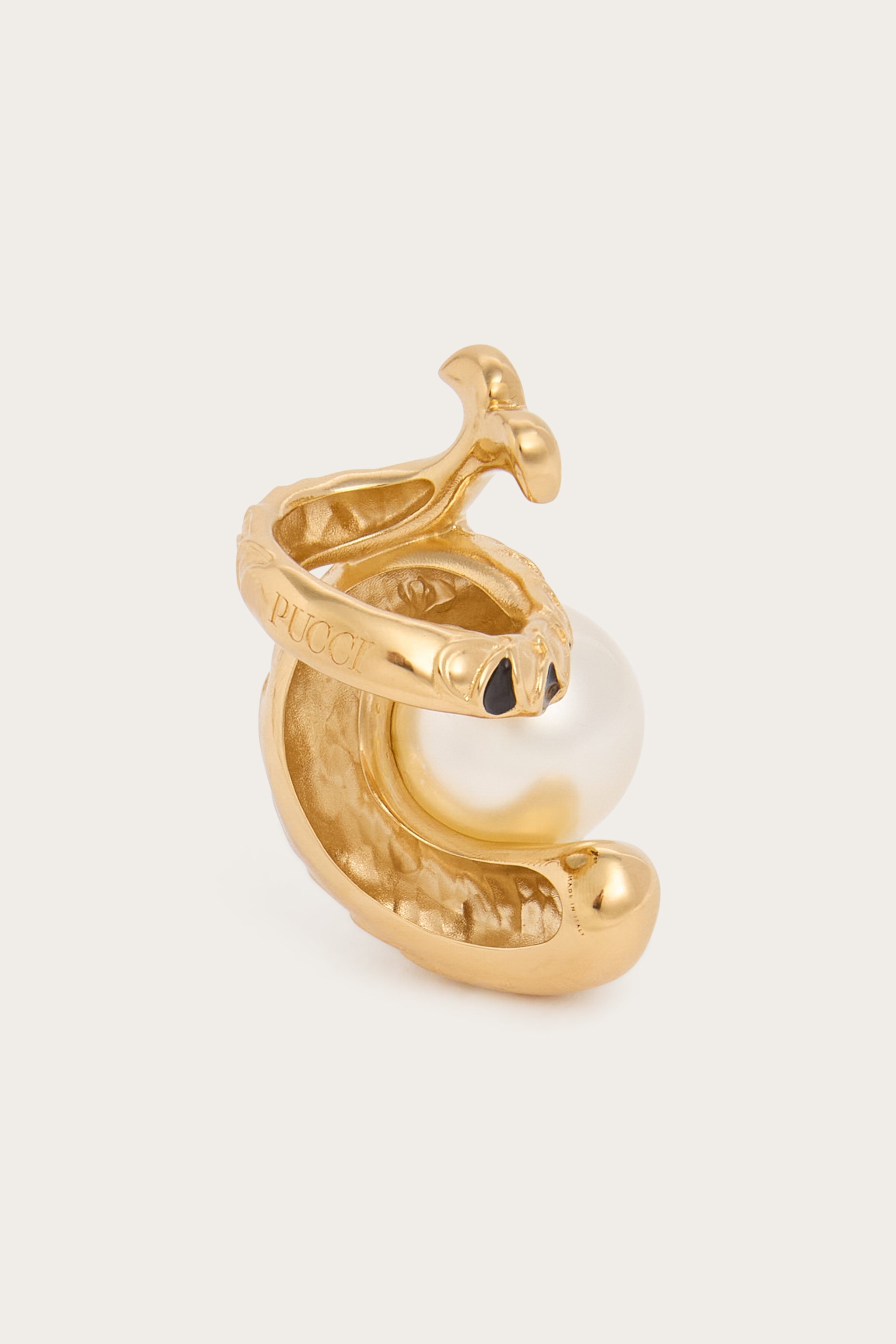 Emilio Pucci Pesce bague perle or 53