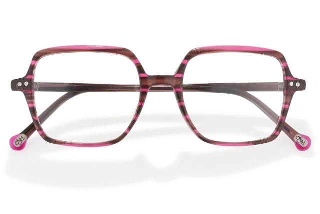 Clémence & Margaux La Taquine lunettes de vue Brun & Rose carré