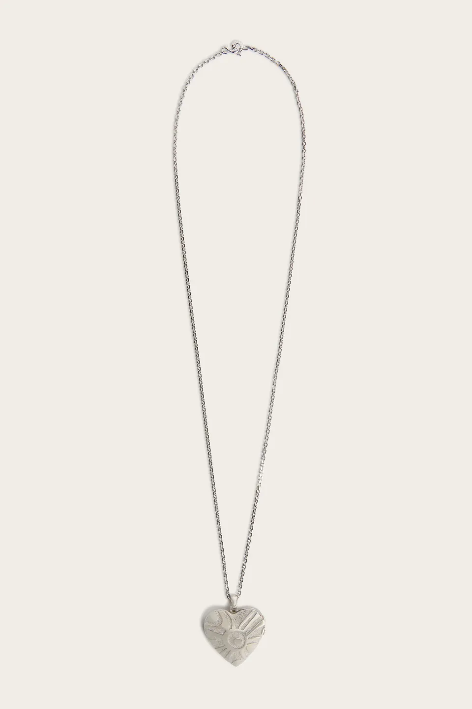 Emilio Pucci Collier coeur miroir palladium