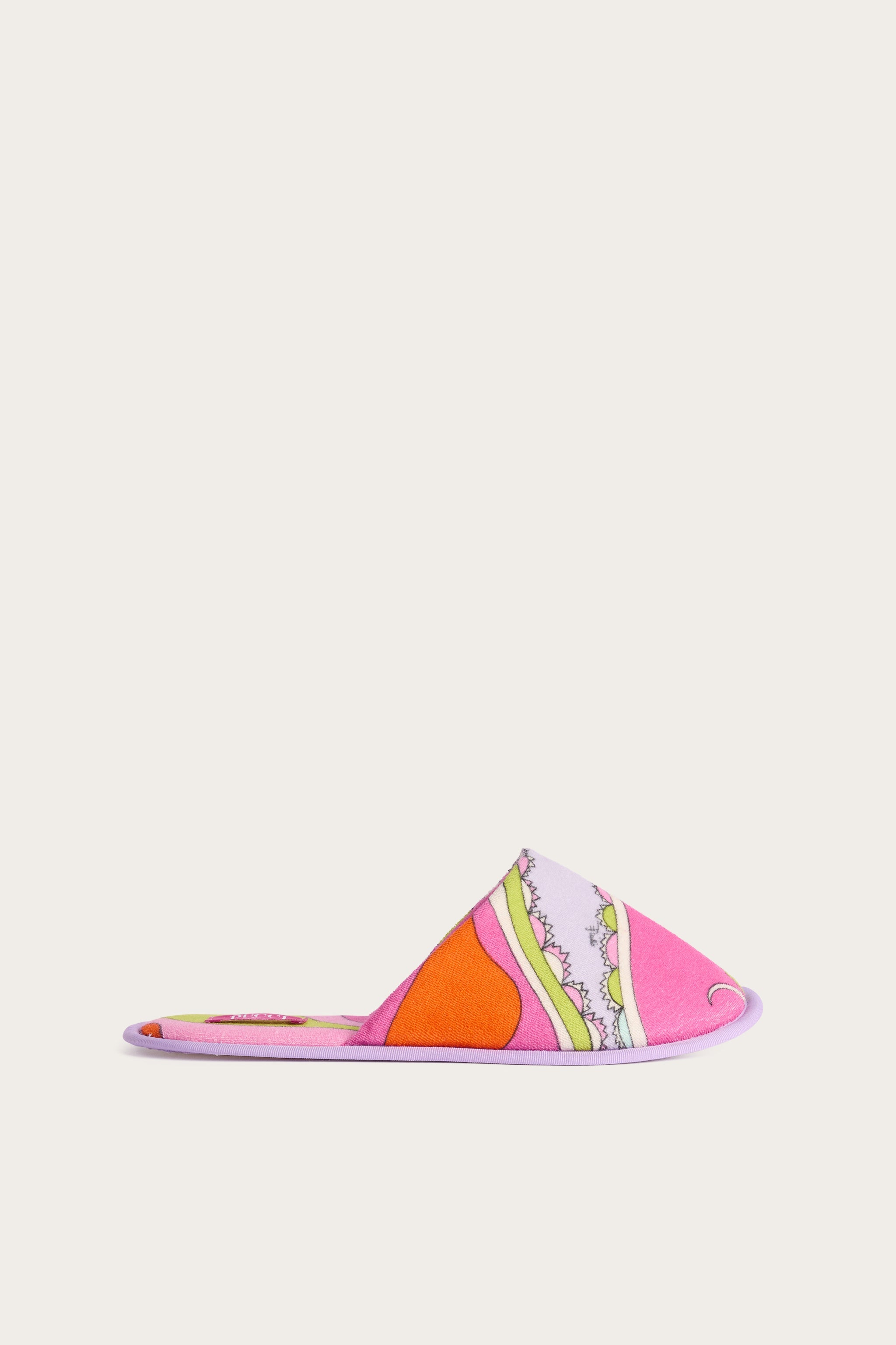 Emilio Pucci Orchidee pantoufles multicolore S coton