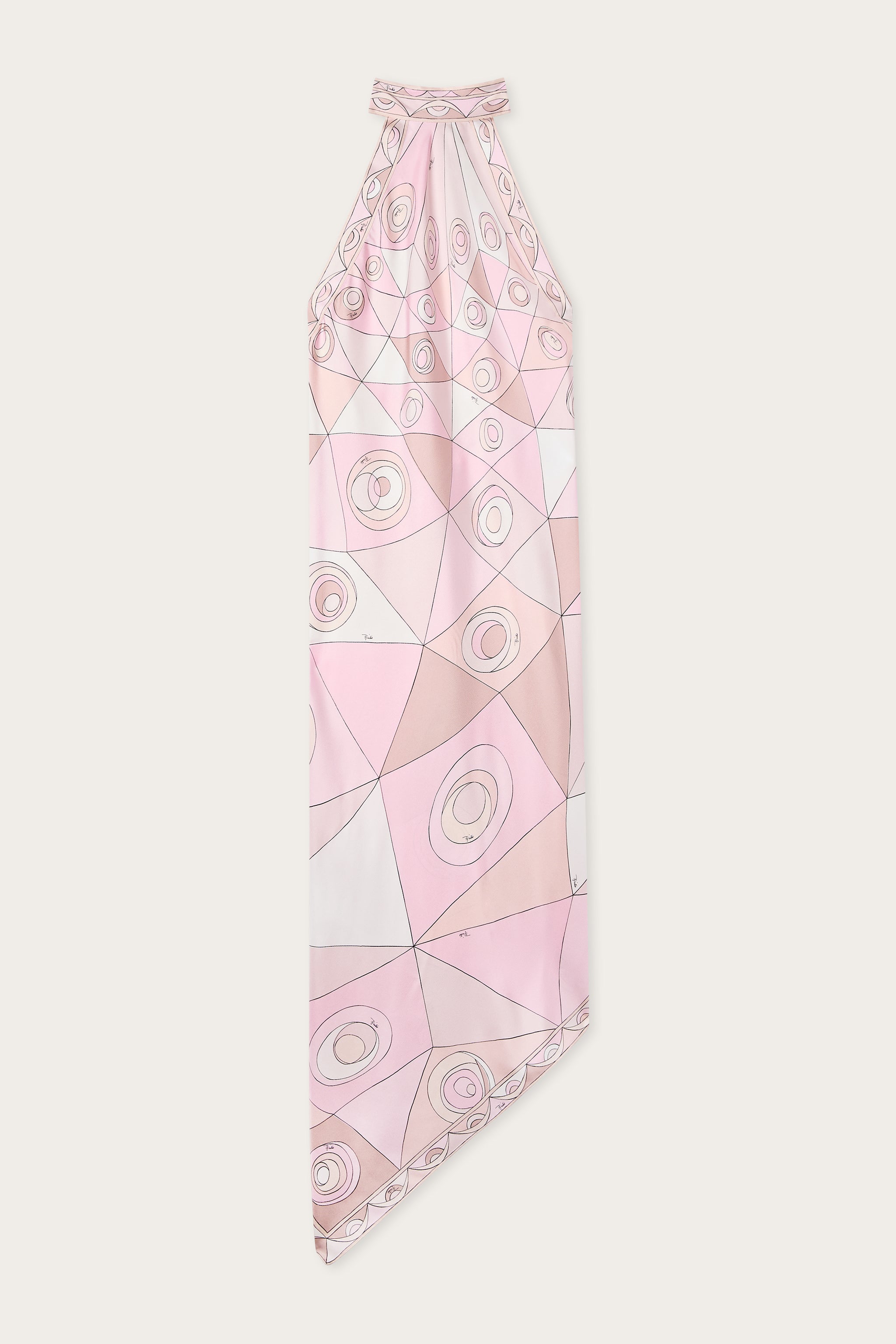 Emilio Pucci Robe Soie Occhi robe longue rose/nude