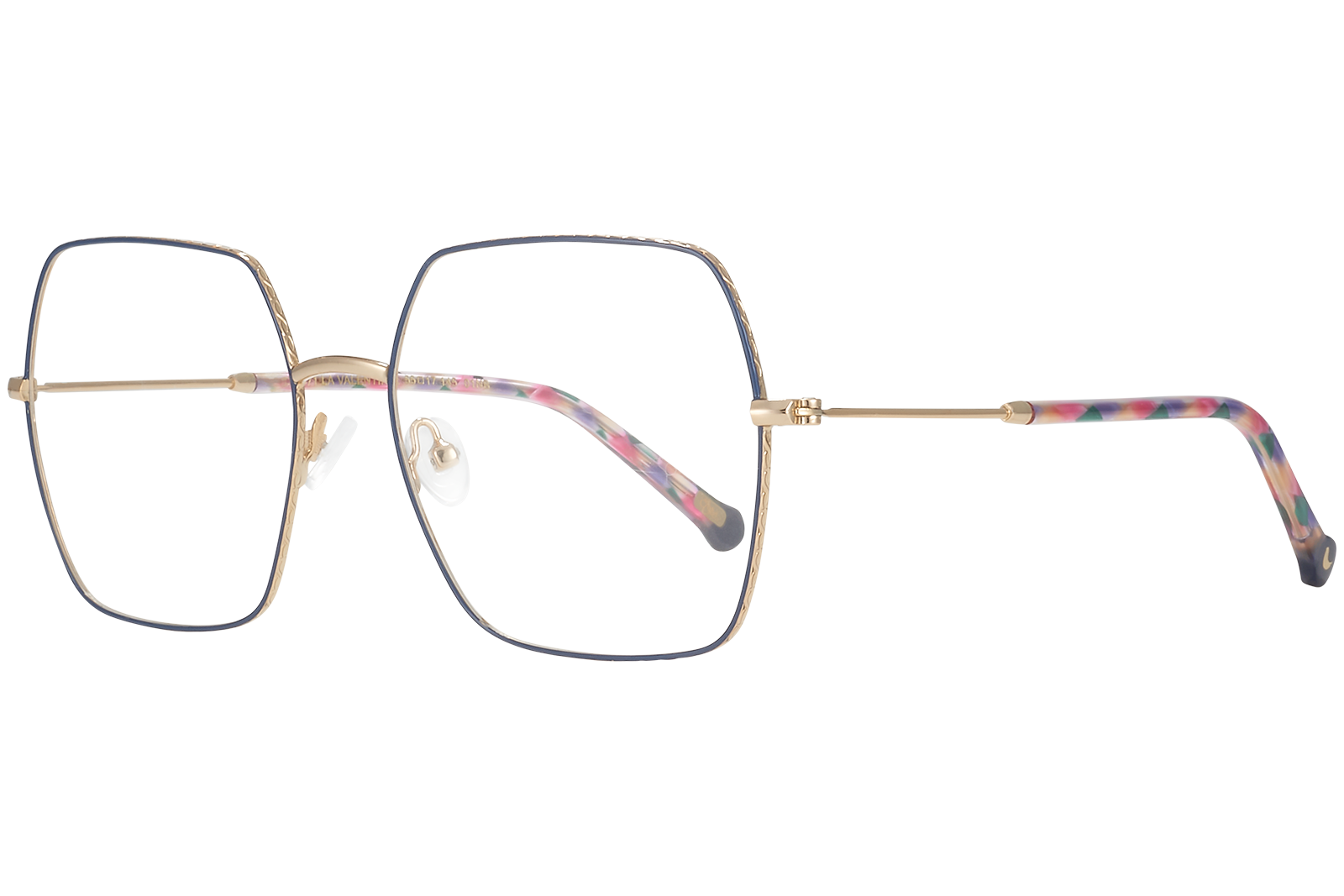 Clémence & Margaux La Valentine lunettes de vue Bleu marine hexagonale