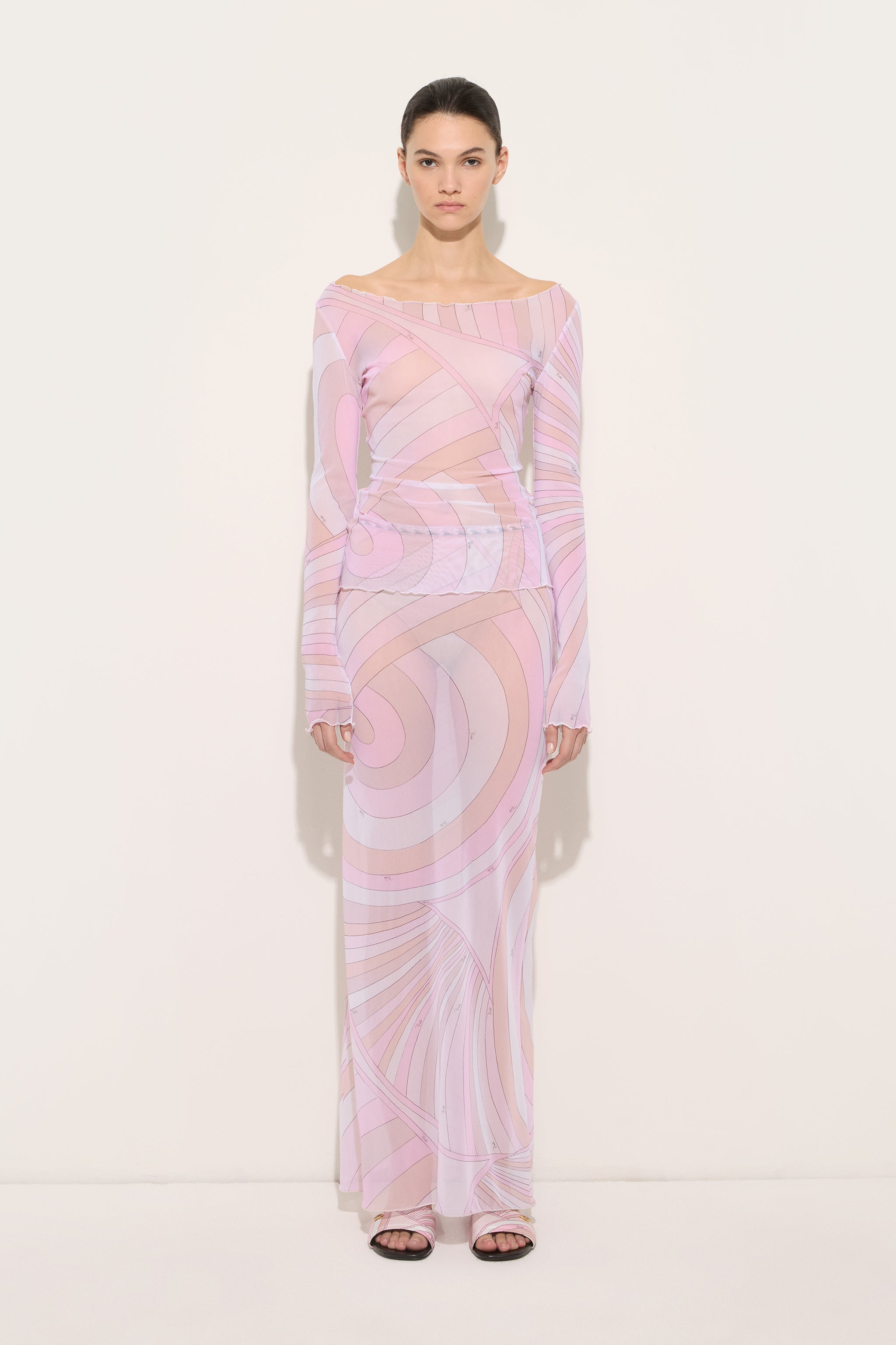 Emilio Pucci SKIRTS Gonna Tulle Iride jupe rose nude