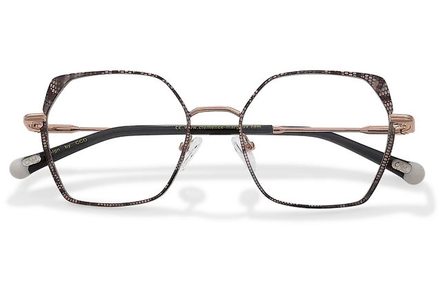 Clémence & Margaux La Curieuse lunettes de vue Noir & Doré femme