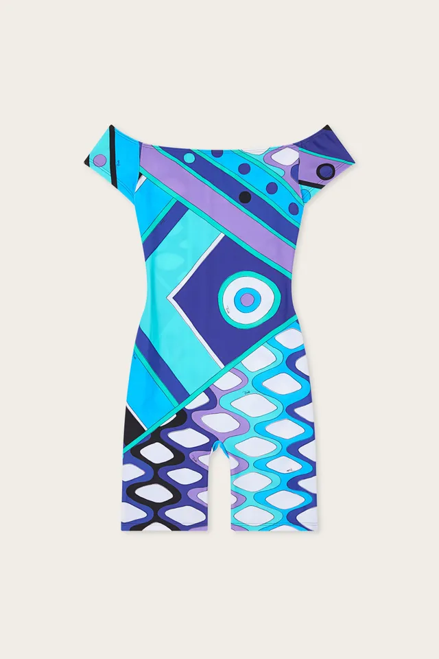 Emilio Pucci Vivara combinaison turquoise bleu XS-XL