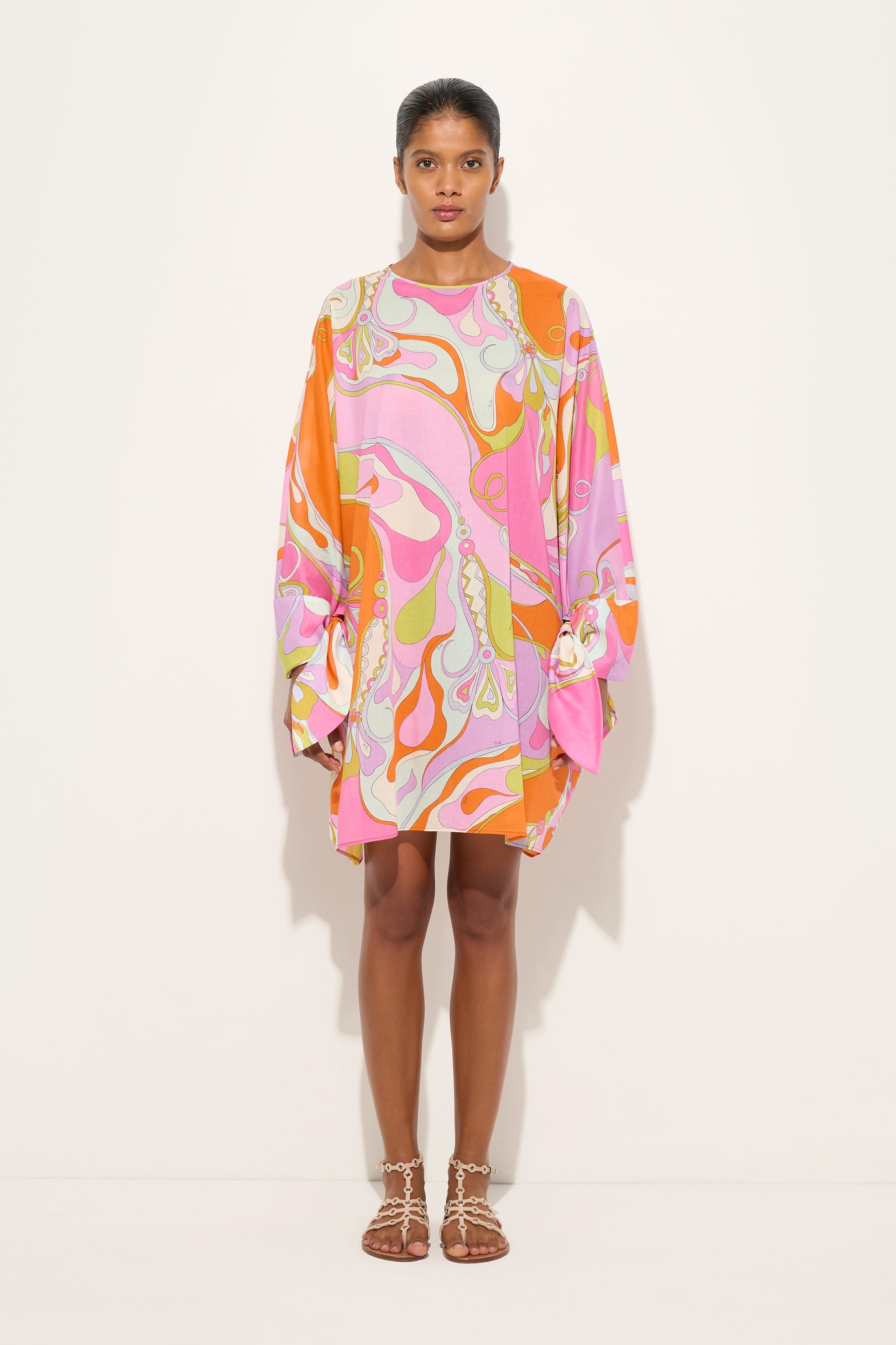 Emilio Pucci Kaftans Orchidee caftan coton multicolore