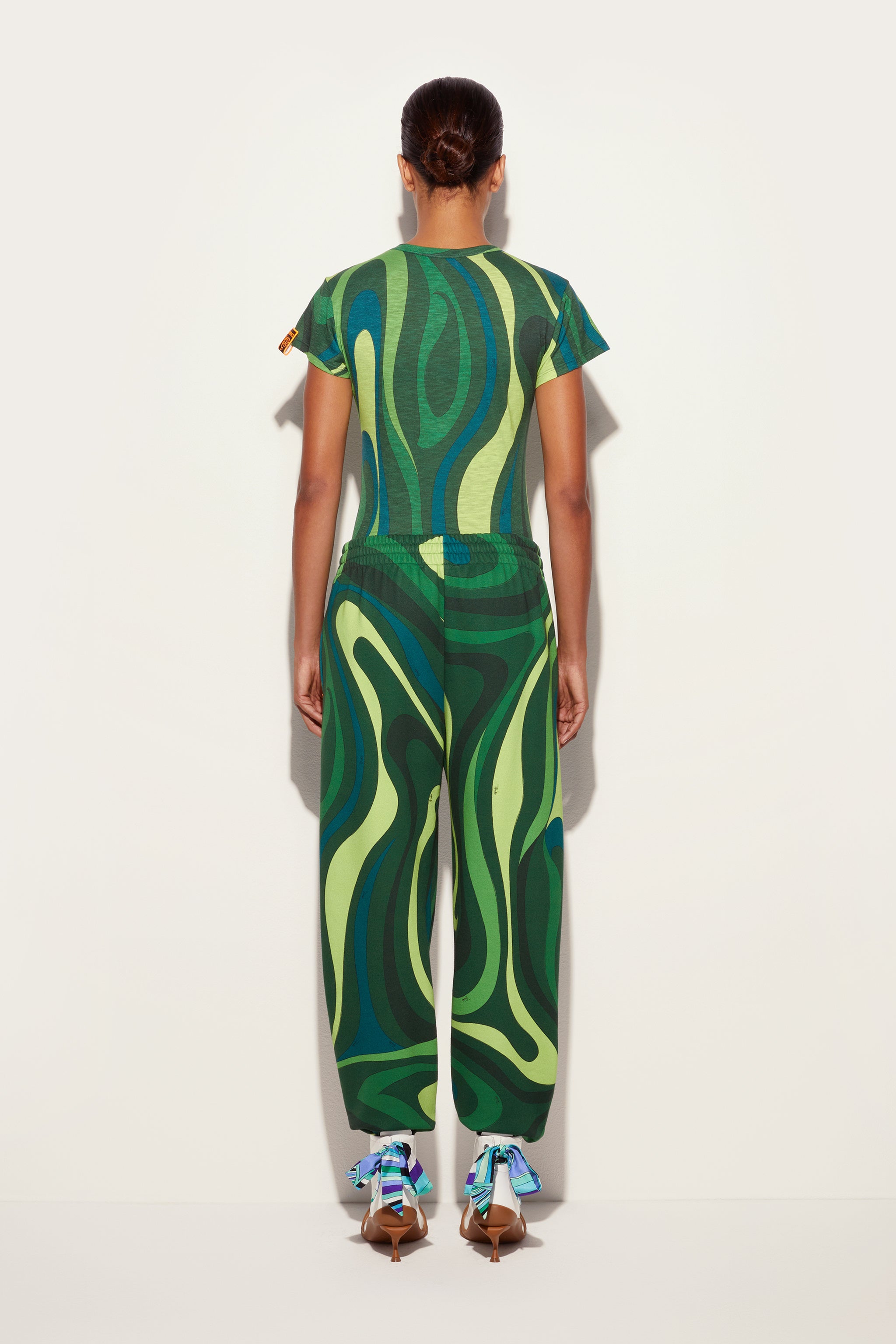 Emilio Pucci T-Shirt Marmo t-shirt vert jersey XS-M