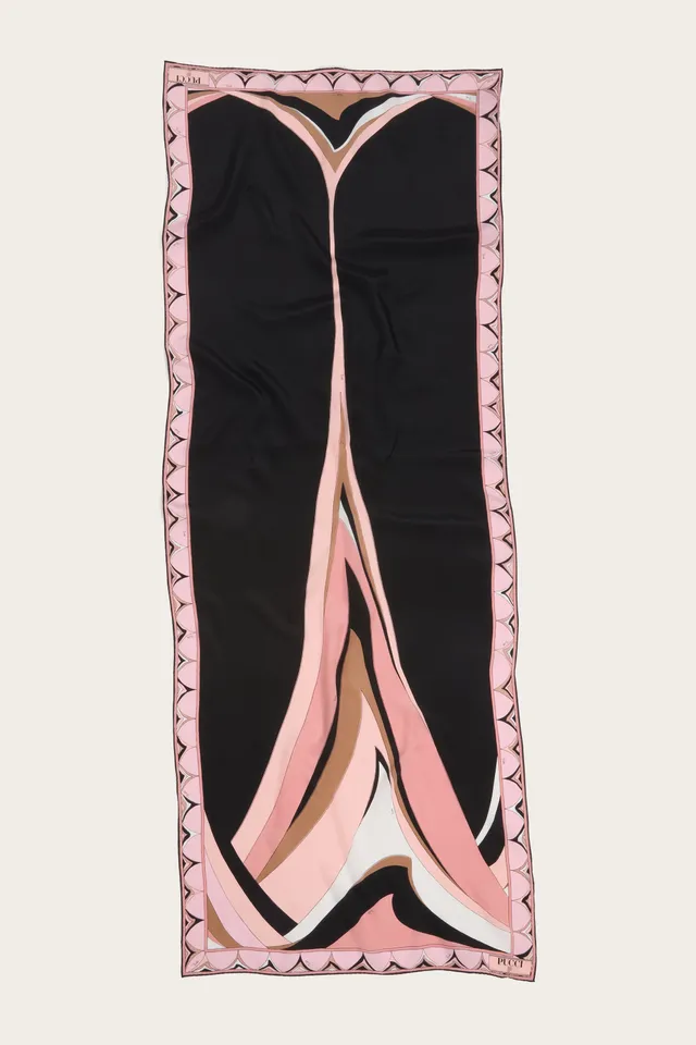 Emilio Pucci Silks Fari étole soie nude OS