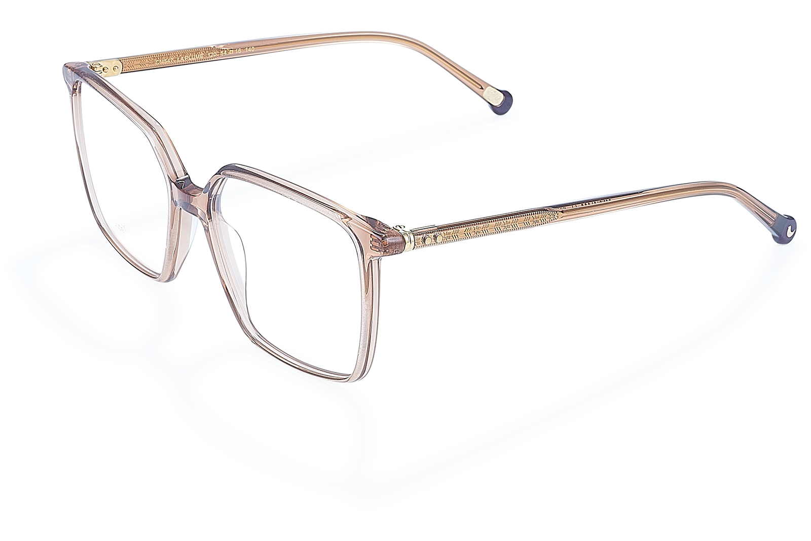 Clémence & Margaux La Plume lunettes de vue brun rose carrée