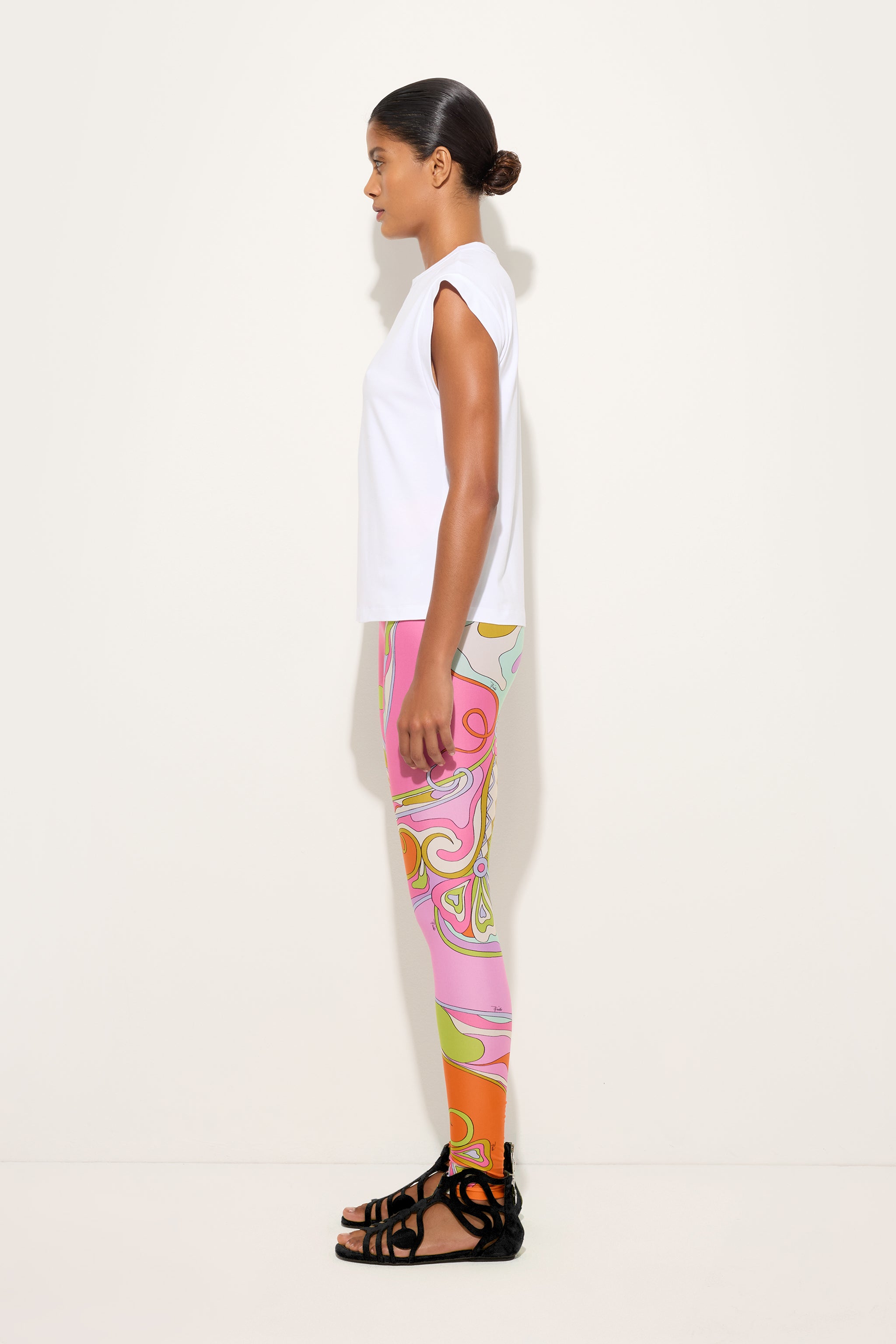 Emilio Pucci Leggings Orchidee legging lycra multicolore zip