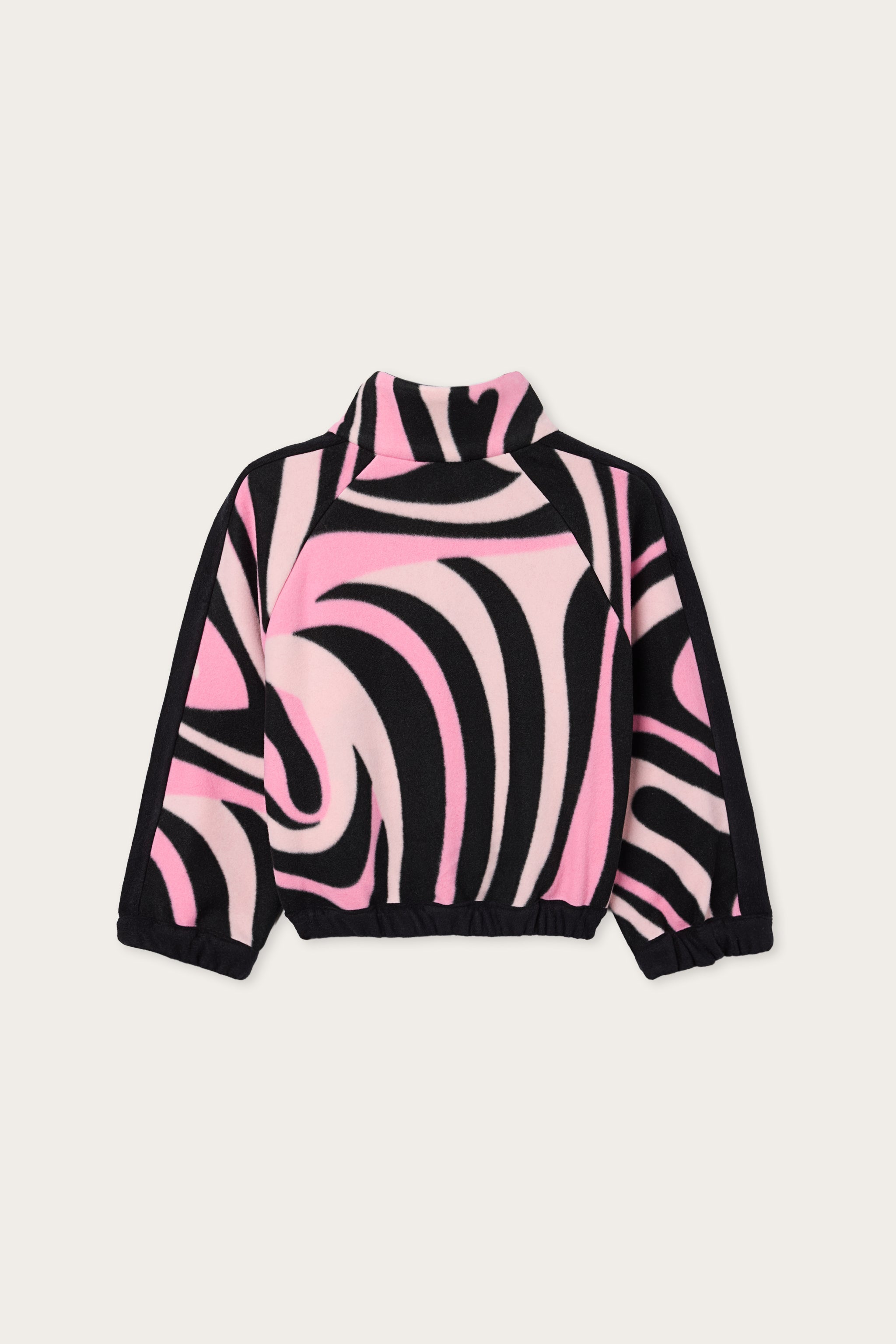 Emilio Pucci Sweat Marmo velours fille rose/noir